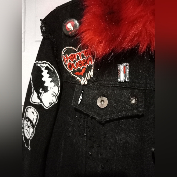 Foxy Nosferatu- CUSTOM Classic Horror Queen RAGE Jacket- PRICE FIRM! ooak - Picture 6 of 16